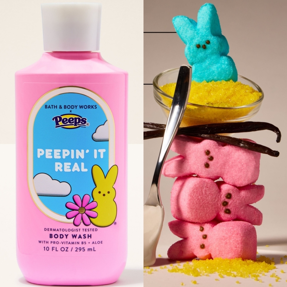 Bath & Body Works x Peeps Peepin' It Real Pink Bottle Body Wash 10oz NEW RARE